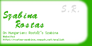 szabina rostas business card